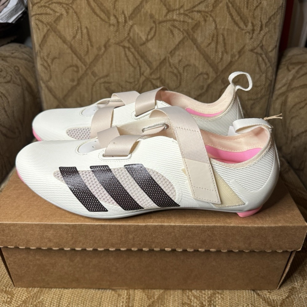 Adidas The Indoor Cycling Shoe GX1669 Men's 10 White Pink